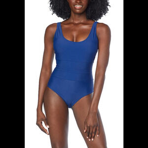 Bethenny Corset 1-piece Tank Swimsuit Midnight Blue - Regular